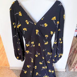 ASOS Flowered Long Sleeve Dress